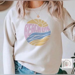 New! Beach Life Sweatshirt size XL